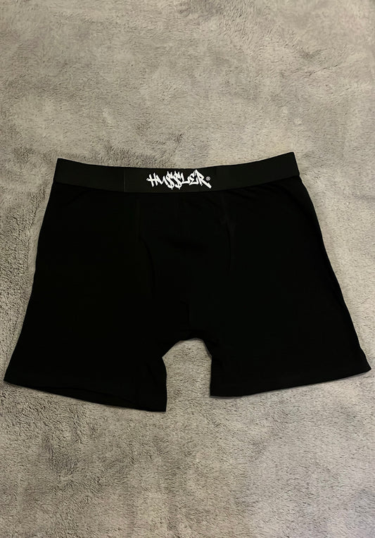 HU$$LER BLACK BOXER BRIEFS