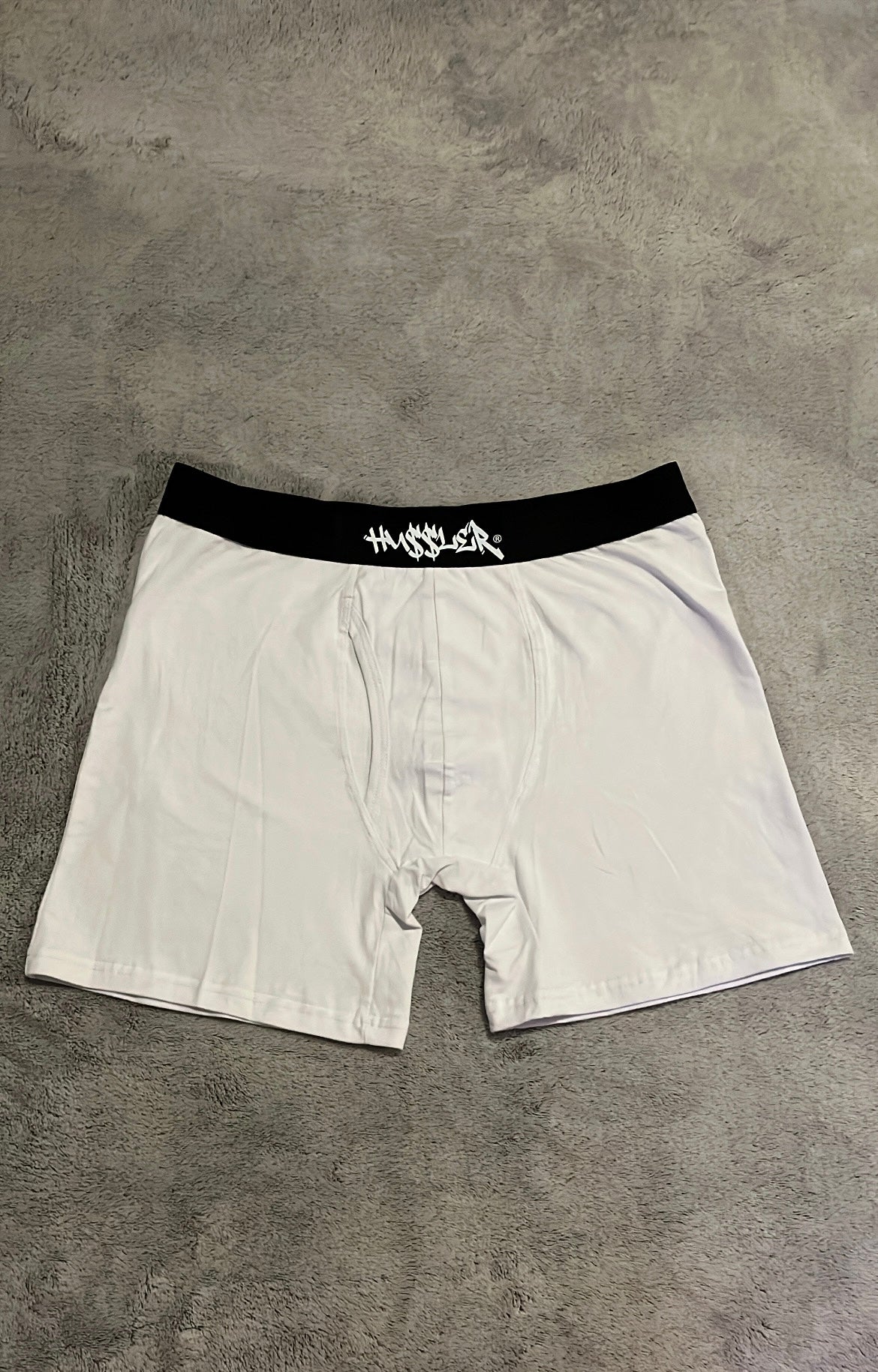 HU$$LER WHITE BOXER BRIEFS